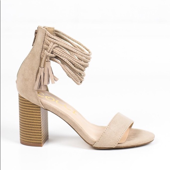 Tassel Ankle-Wrap Heels - Picture 3 of 5